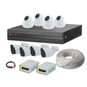 CP Plus 5MP HD CCTV 4 Pcs Bullet, 4 Pcs Dome Camera & 8CH DVR Combo Kit