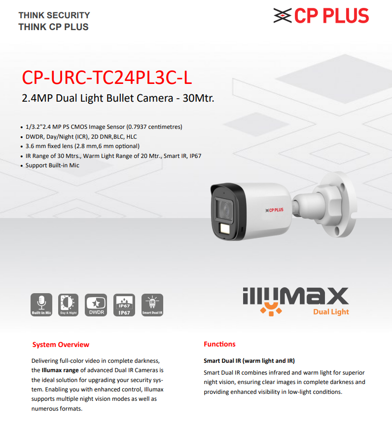 2.4MP Dual Light Bullet Camera - 30Mtr. - Image 2